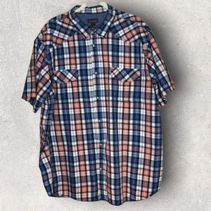 Vintage Northwest Territory 3XLT Western Check Pearl Snap Tall Short Sle…